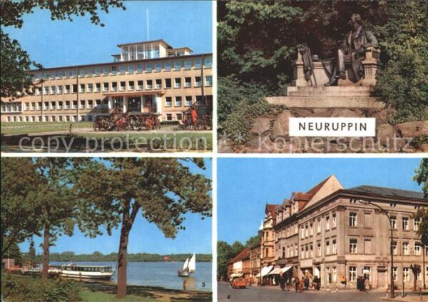 Neuruppin Poliklinik Fontane Denkmal Dampferanleg