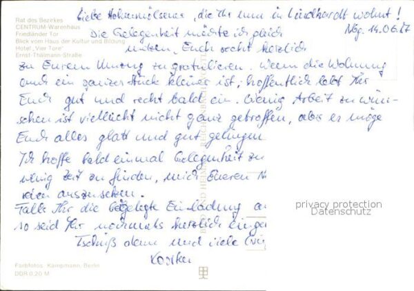 Neubrandenburg Rat des Bezirks Centrum Warenhaus Fried – Bild 2