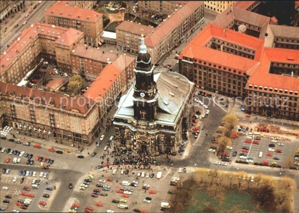 Dresden Kreuzkirche Fliegeraufnahme
