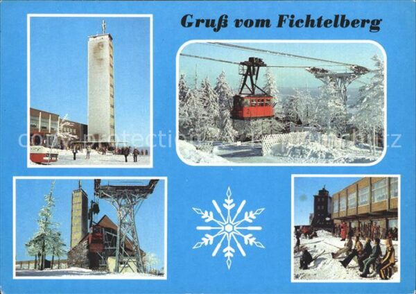 Oberwiesenthal Erzgebirge Aussichtsturm Fichtelberg Schwebebahn R