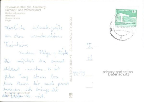 Oberwiesenthal Erzgebirge FDGB Erholungsheim Am Fichtelberg Büche – Bild 2