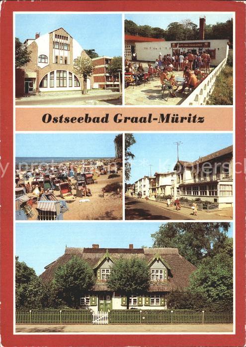 Graal-Mueritz Ostseebad Strandperle Cafe Eis Terrasse Strand Ro