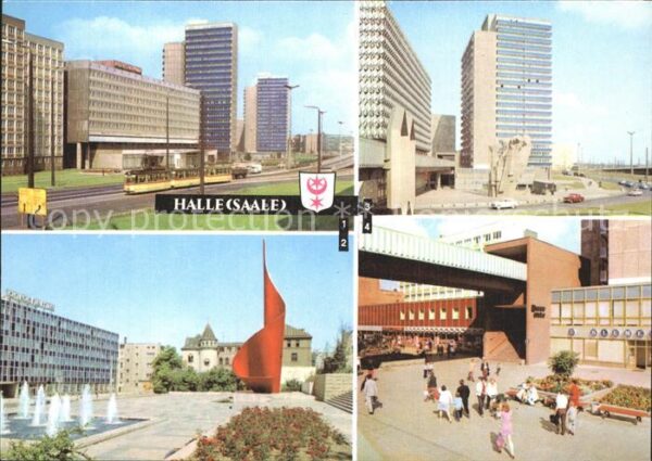 Halle Saale Interhotel Stadt Halle Fahnenmonument F