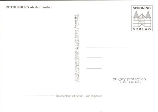 Rothenburg Tauber Sieberstor Plönlein Rathaus Brunnen Sch – Bild 2
