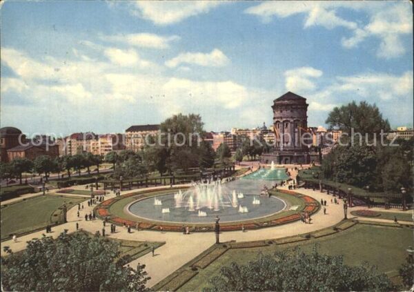 Mannheim Am Wasserturm Wasserspiele