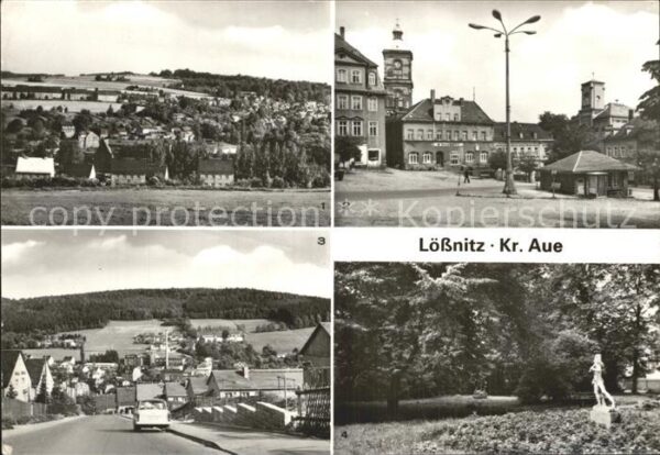 Loessnitz Erzgebirge Teilansichten Karl Marx Platz Park der