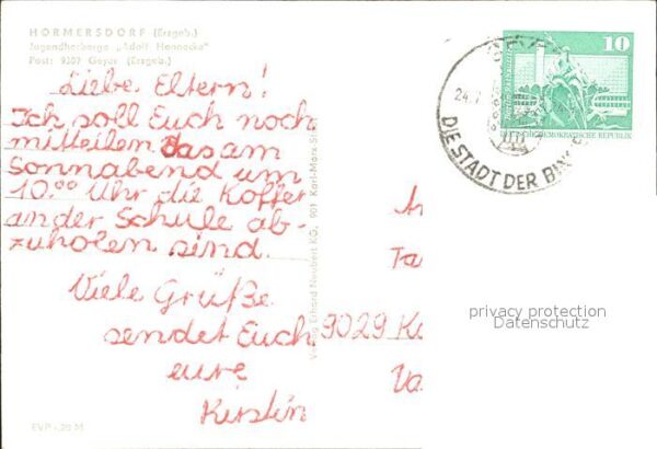 Hormersdorf Erzgebirge Jugendherberge Adolf Hennecke – Bild 2