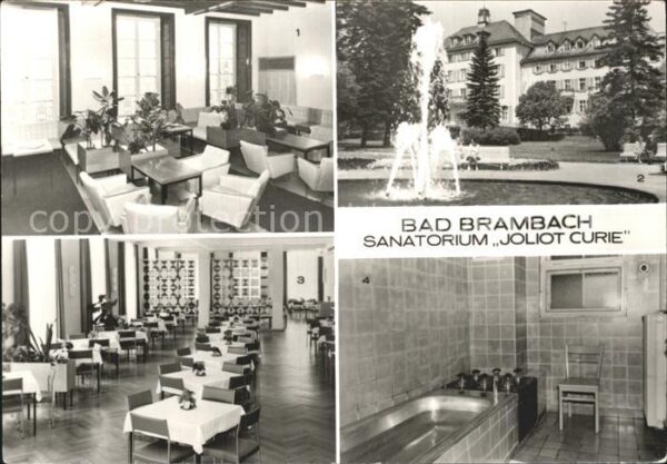 Bad Brambach Sanatorium Joliot Curie Vestibül Fontän