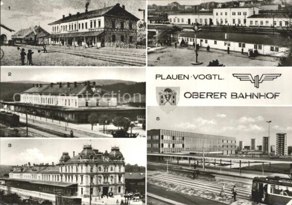 Plauen Vogtland Oberer Bahnhof Teilansichten vor und na
