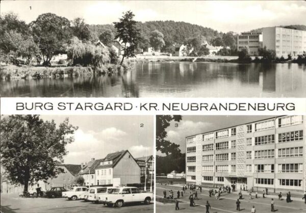 Burg Stargard Mühlenteich Marktplatz Neue Schule