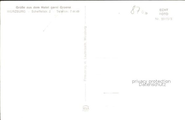 Wuerzburg Hotel garni Groene Schloss Löwenskulptu – Bild 2