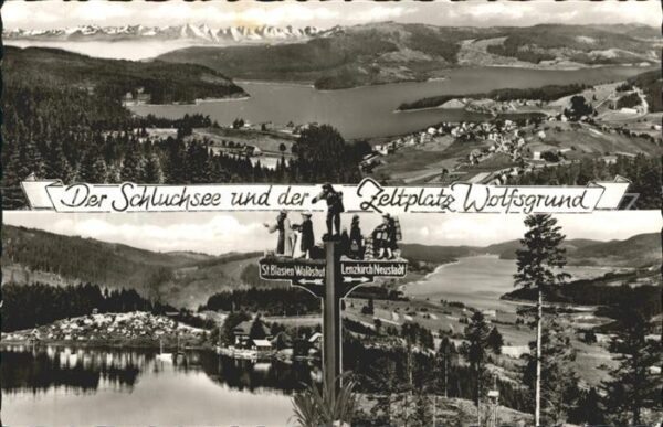 Schluchsee Zeltplatz Wolfsgrund Schwarzwald Wegwei