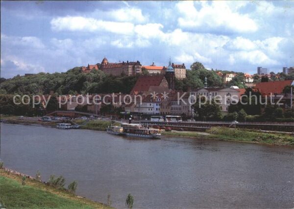 Pirna Blick über die Elbe zur historischen Al