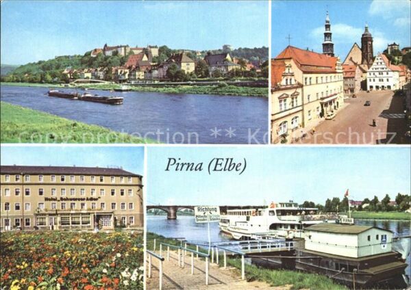 Pirna Elbe Binnenschifffahrt Markt Rathaus Ho