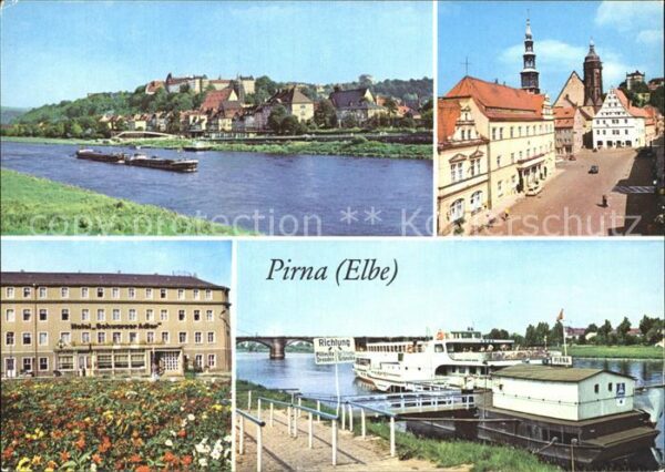 Pirna Elbe Binnenschifffahrt Markt Rathaus Ho