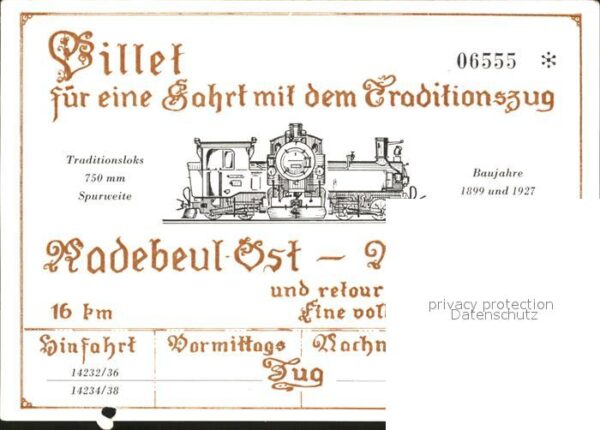 Radebeul Billet für eine Fahrt mit dem Tradition – Bild 2