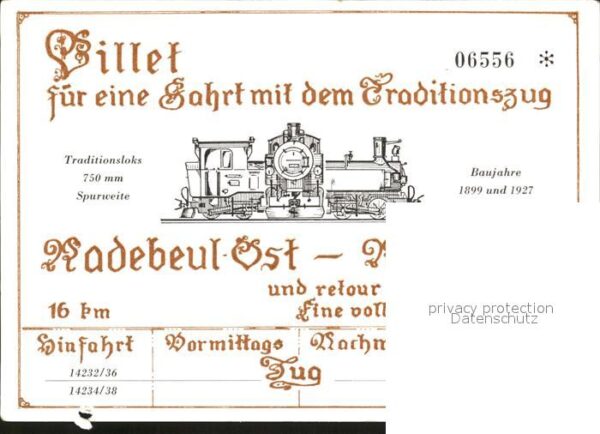 Radebeul Billet für eine Fahrt mit dem Tradition – Bild 2