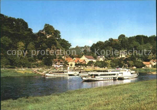 Rathen Saechsische Schweiz Elbe Dampferanlegestelle