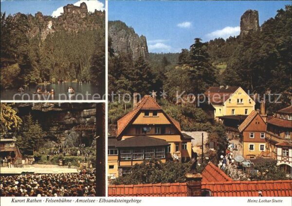 Rathen Saechsische Schweiz Talwächter Felsenbühne Amselsee Lokomot