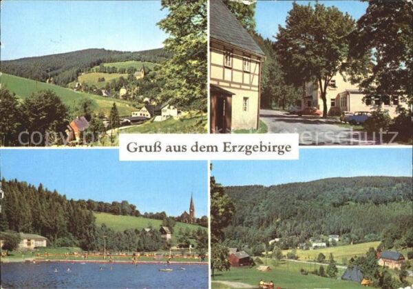 Rechenberg-Bienenmuehle Osterzgebirge Teilansicht Schwimmbad Holzhau Haus des