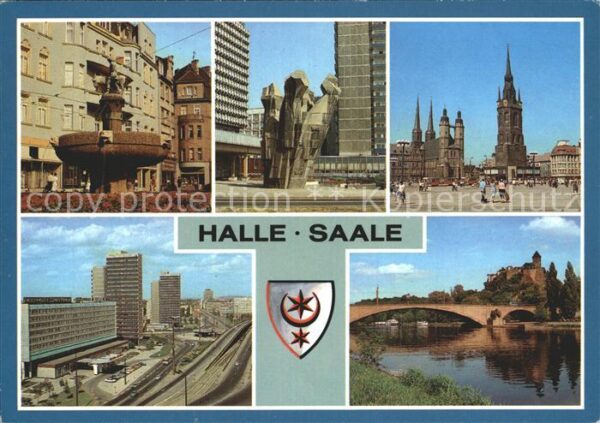 Halle Saale Eselsbrunnen Thälmannplatz Markt Kirche