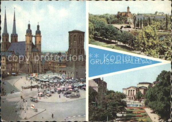 Halle Saale Markt Kirche Burg Giebichenstein Theate