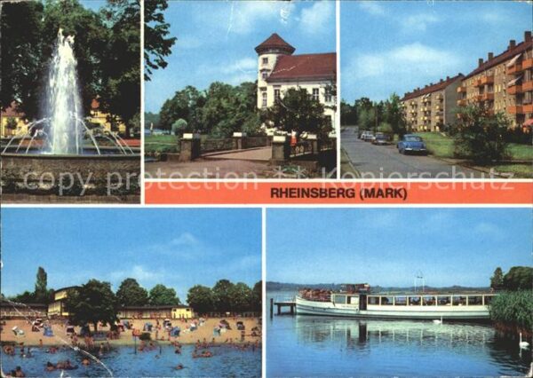 Rheinsberg Springbrunnen Platz der Befreiung Schlo