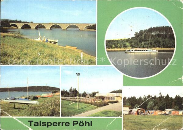 Poehl Vogtland Talsperre Autobahnbrücke Fahrgastschiff