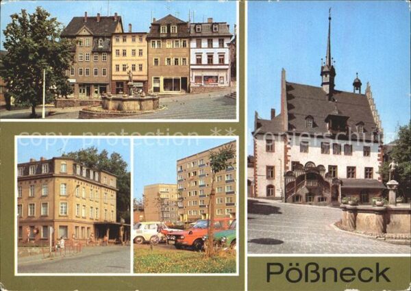 Poessneck Markt Mauritiusbrunnen HO Hotel Posthir
