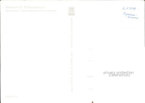 Steinbach Hildburghausen Naturtheater Deutsch Sowjetische Freund – Bild 2