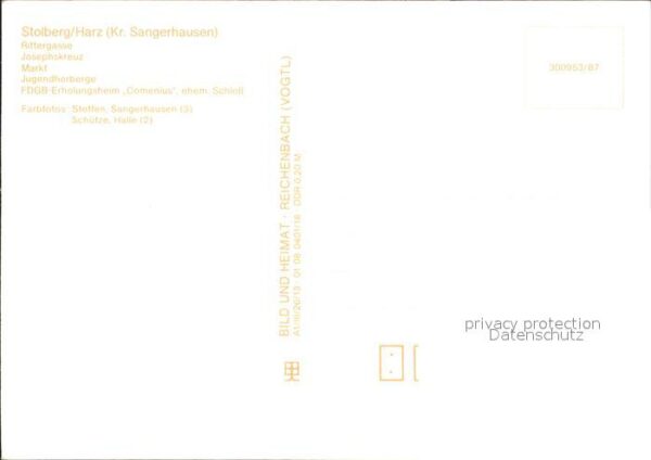 Stolberg Harz Rittergasse Josephskreuz Markt Jugendhe – Bild 2