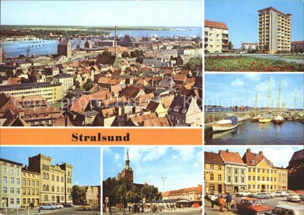 Stralsund Mecklenburg Vorpommern Teilansicht Leninplatz Ostkreuz Heinric