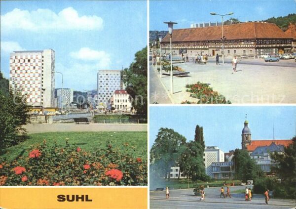 Suhl Thueringer Wald Wilhelm Pieck Strasse Hochhaus Waffenmu