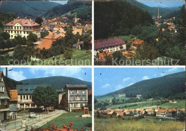 Ruhla Blick von der Gottesgabe Uhren Kombinat