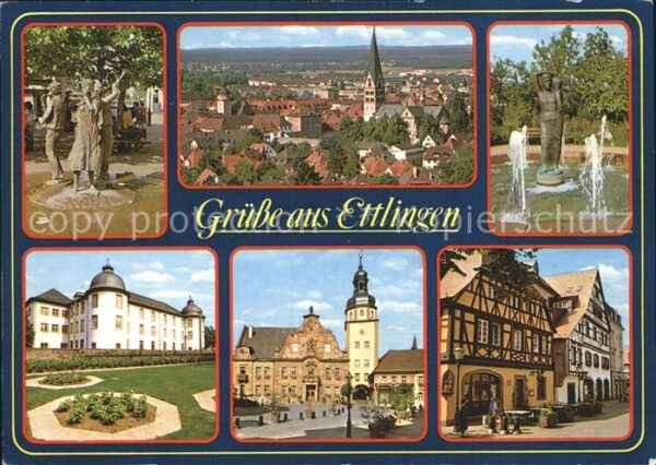 Ettlingen Plastiken Statue Kirche Schloss Rathaus
