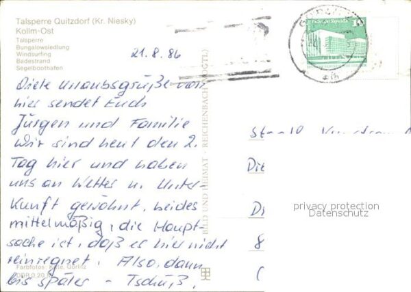 Kollm Talsperre Bungalowsiedlung Windsurfing – Bild 2