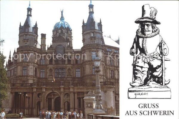 Schwerin Mecklenburg Schloss Petermännchenfigur