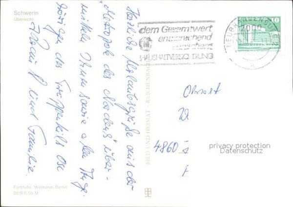 Schwerin Mecklenburg Altstadt Dom Kirche Fliegeraufnahme – Bild 2