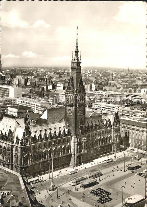 Hamburg Rathaus Fliegeraufnahme