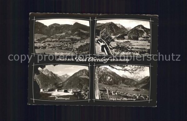 Bad Oberdorf Gesamtansicht mit Alpenpanorama Hindela