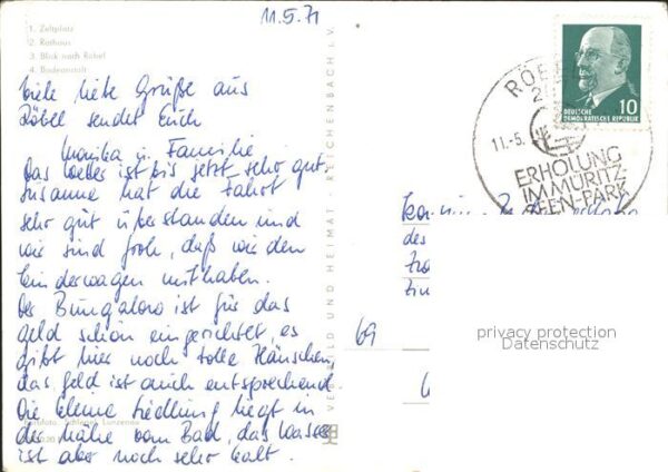 Roebel Mueritz Zeltplatz Rathaus Bootshafen Kirche Bad – Bild 2