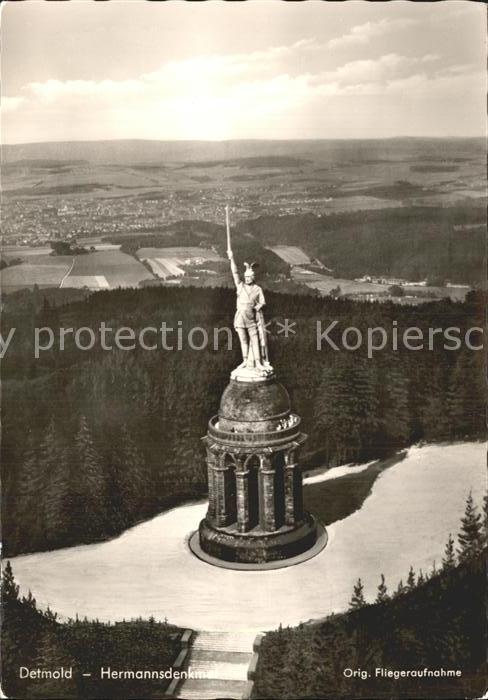 Detmold Hermannsdenkmal Fliegeraufnahme