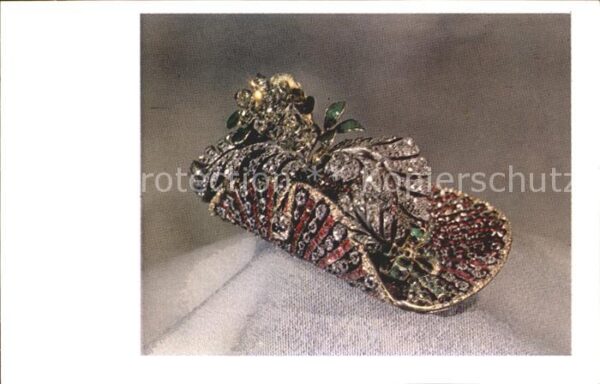 Schmuck Miniature Hat Emeralds Rubies Enamel US