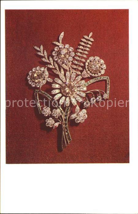 Schmuck Brooch Emeralds USSR Diamond Fund