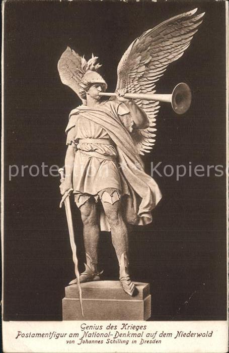 Skulpturen Genius des Krieges Postamentfigur Natio