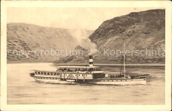 Dampfer Seitenrad Köln-Düsseldorfer Rheindampfschifffahrt