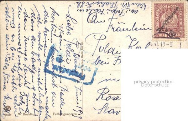 Kuenstlerkarte W. Roehling Frühlingsmorgen – Bild 2