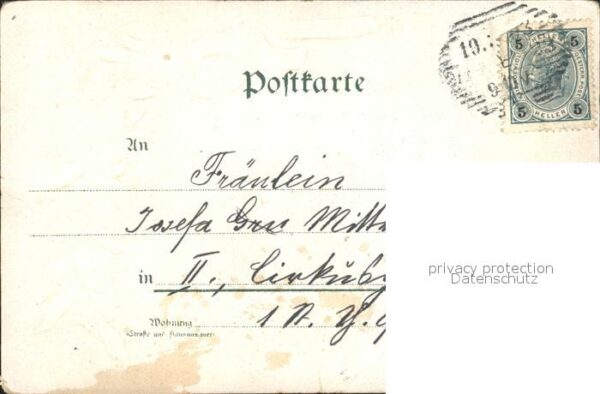 Namenstag Namenskarte Josefine 19. März Flieder Litho – Bild 2