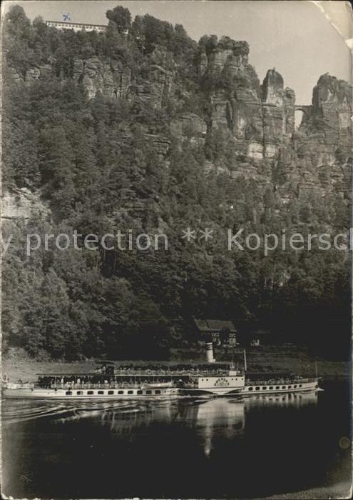 Dampfer Seitenrad Elbdampfer Dresden Basteibrücke Hotel S