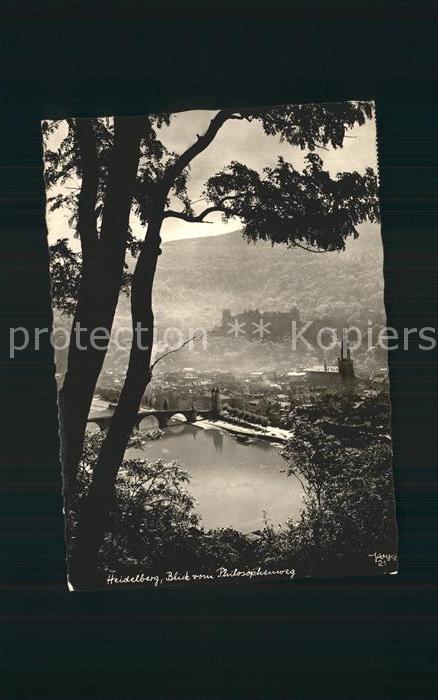 Foto Popp Nr. 21 Heidelberg Blick vom Philosophenweg